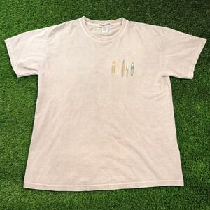 Guava Beach Resortwear Vintage Surfboard Graphic T-Shirt Tan Mens Medium